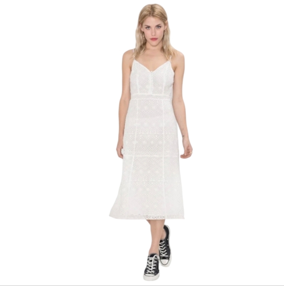 & Other Stories‎ Womens Midi Dress Lace Ethereal Milkmaid Fairy Cottagecore 10